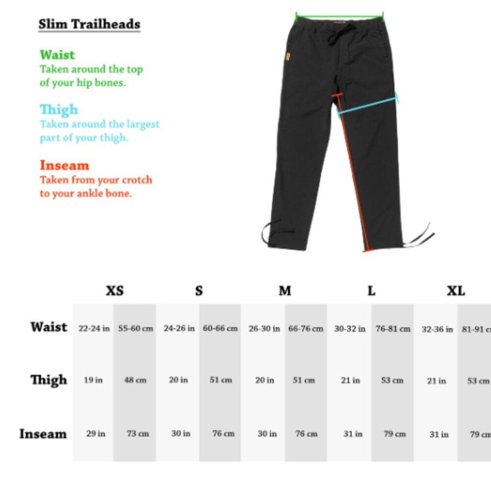 Unisex Coalatree Trailhead Slim fit Adventure Pants Ripstop Medium Hiking Climb - Picture 9 of 10
